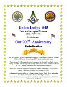 Union 45 200th Celebration Flyer